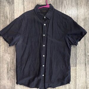 Banana Republic Black Casual Button Down Shirt